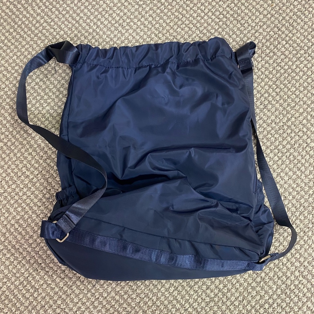 NWOT Navy Drawstring Backpack - Picture 2 of 5